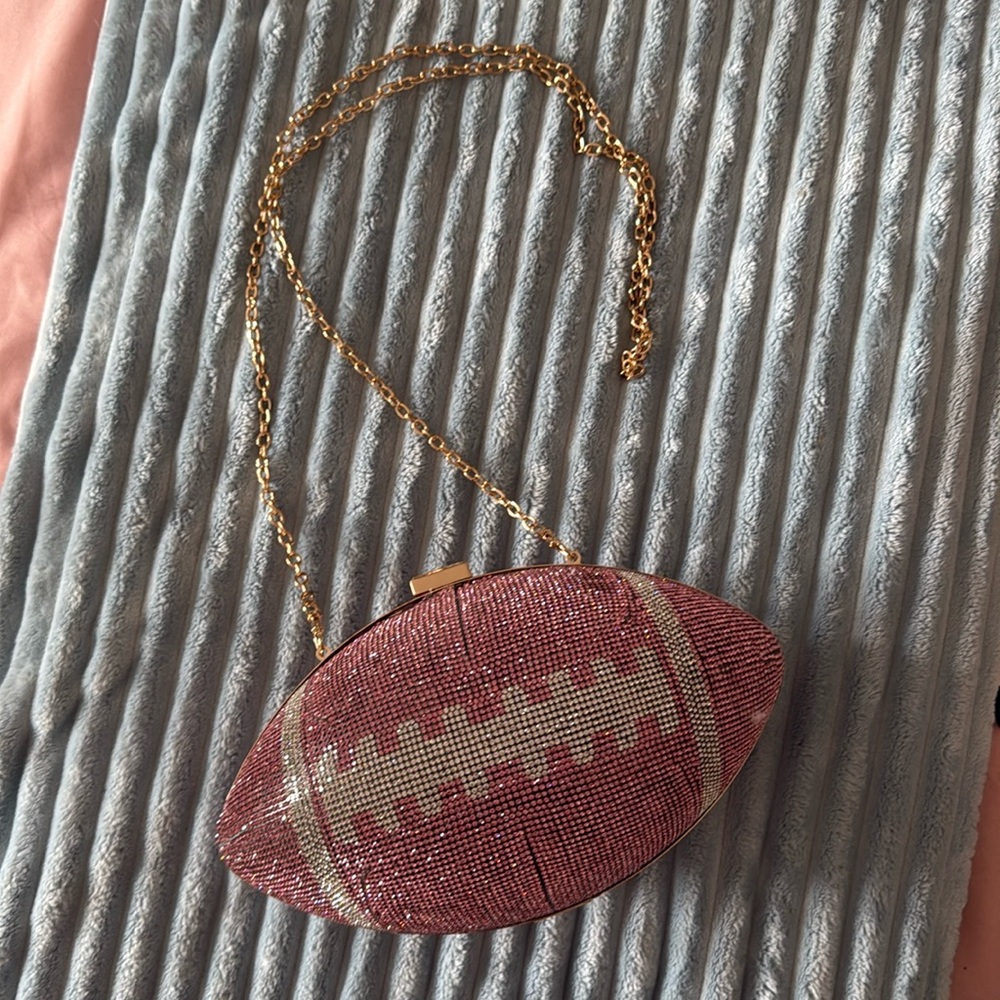 Pink football ball purse